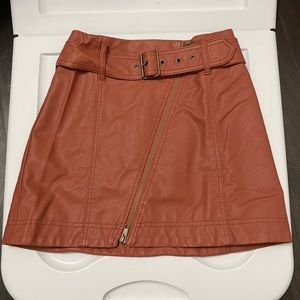 Free People Zipper Skirt w/ Belt